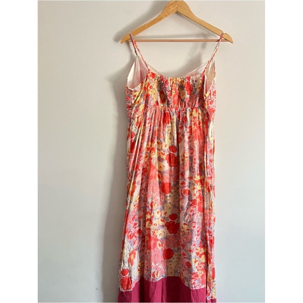April Cornell Floral Boho Midi Dress 100% Cotton Size Medium Cottagecore - Picture 12 of 12